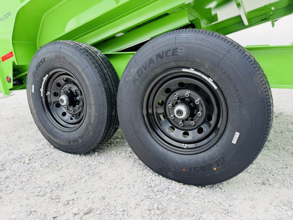New 2026 Top Hat Trailers DX140-83X14( 3FT SIDES) LIME GREEN Dump Trailer