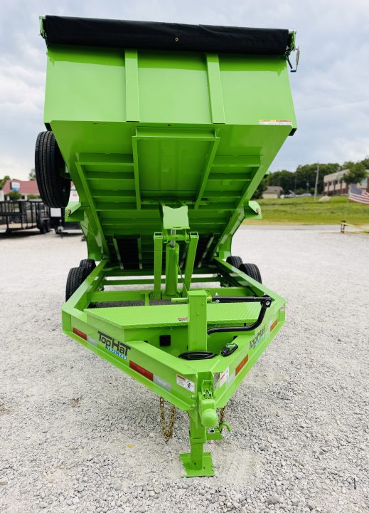 New 2026 Top Hat Trailers DX140-83X14( 3FT SIDES) LIME GREEN Dump Trailer