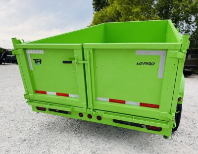 New 2026 Top Hat Trailers DX140-83X14( 3FT SIDES) LIME GREEN Dump Trailer