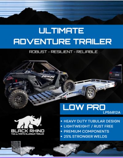 New 2026 Black Rhino LPS7812A Utility Trailer 6.5'x12' Aluminum