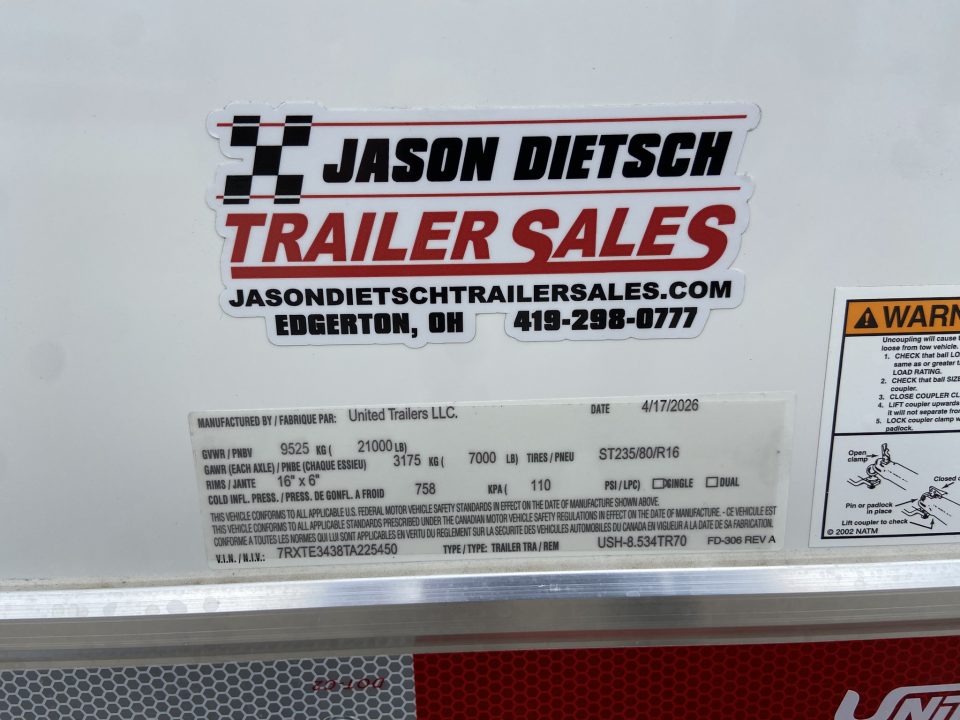 New United USH-8.5X34 Stacker w/ Dragster Lift