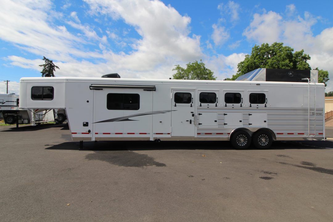 New 2027 Trails West Sierra 11x15 Living Quarters w/ Slide out - SIDE LOAD W/ Ramp - SOLAR - Gen Ready - Escape Door - 4 Horse Trailer