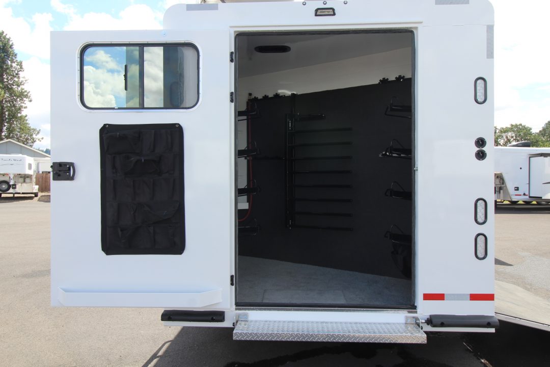 New 2027 Trails West Sierra 11x15 Living Quarters w/ Slide out - SIDE LOAD W/ Ramp - SOLAR - Gen Ready - Escape Door - 4 Horse Trailer