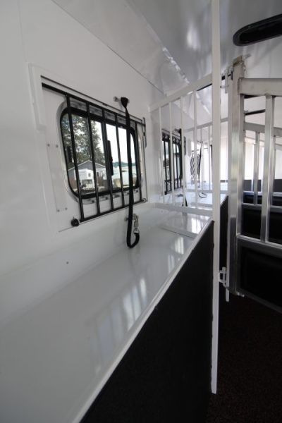 New 2027 Trails West Sierra 11x15 Living Quarters w/ Slide out - SIDE LOAD W/ Ramp - SOLAR - Gen Ready - Escape Door - 4 Horse Trailer