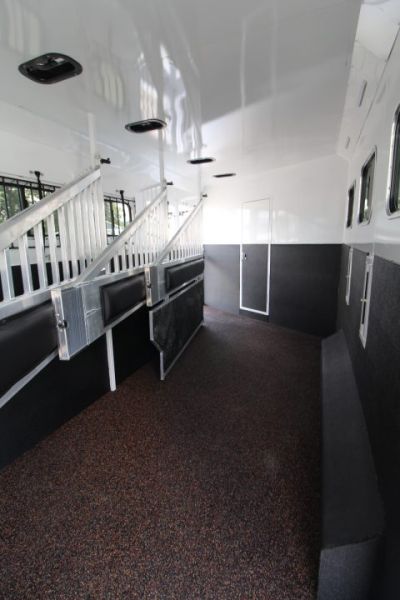 New 2027 Trails West Sierra 11x15 Living Quarters w/ Slide out - SIDE LOAD W/ Ramp - SOLAR - Gen Ready - Escape Door - 4 Horse Trailer