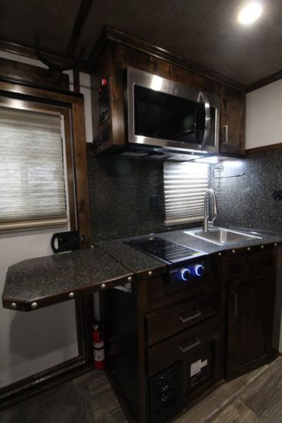 New 2027 Trails West Sierra 11x15 Living Quarters w/ Slide out - SIDE LOAD W/ Ramp - SOLAR - Gen Ready - Escape Door - 4 Horse Trailer