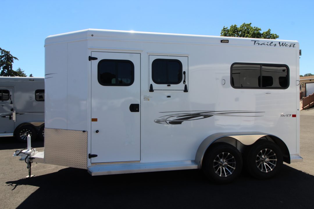 New 2027 Trails West Royale SxST Warmblood 2 Horse Trailer - Straight Load - Mangers - Pass-through Door