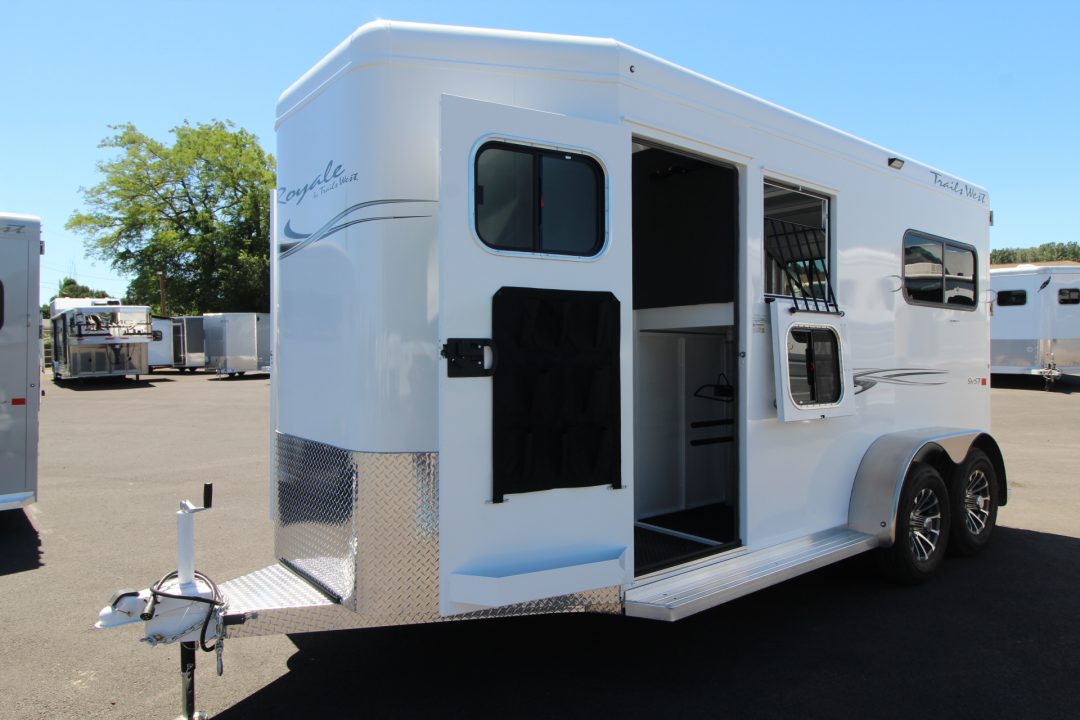 New 2027 Trails West Royale SxST Warmblood 2 Horse Trailer - Straight Load - Mangers - Pass-through Door