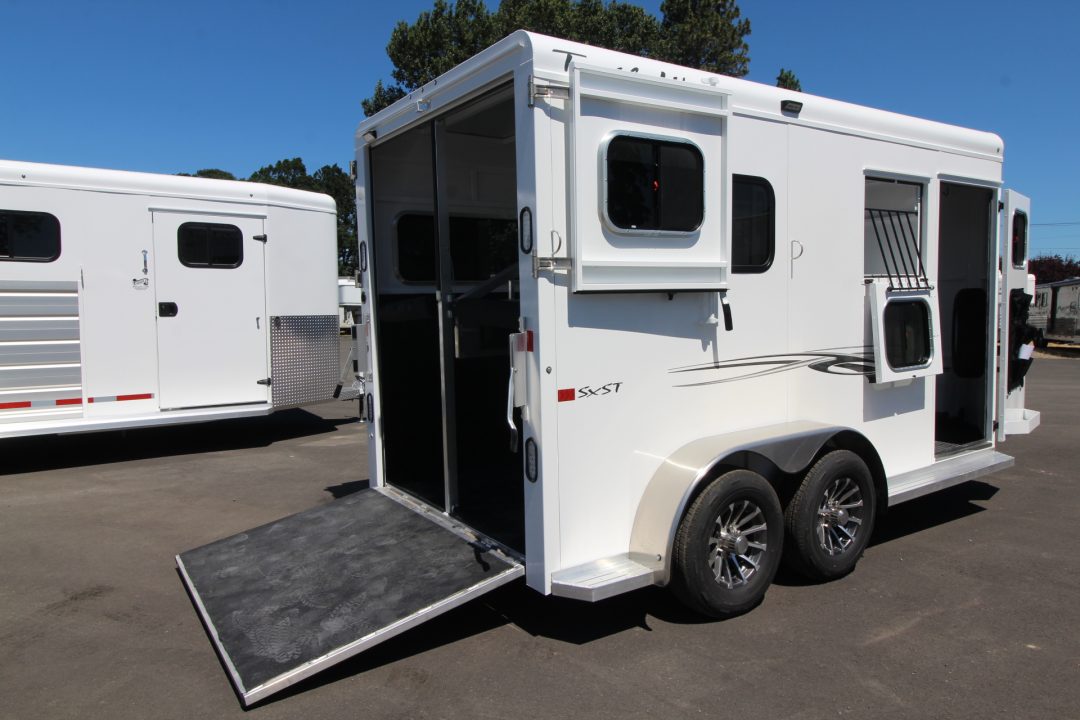 New 2027 Trails West Royale SxST Warmblood 2 Horse Trailer - Straight Load - Mangers - Pass-through Door