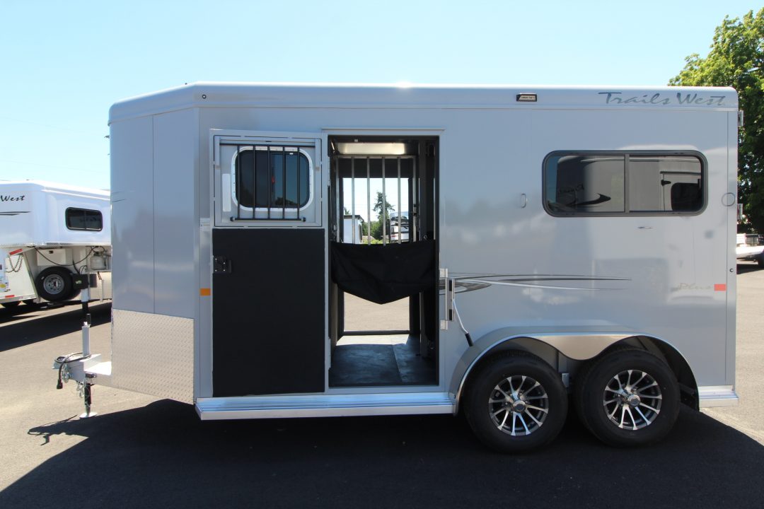 New 2027 Trails West Royale Plus Warmblood 2 Horse Trailer - Grey Paint - 2 Escape Doors - No Mangers