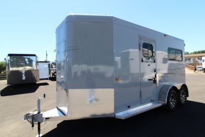 New 2027 Trails West Royale Plus Warmblood 2 Horse Trailer - Grey Paint - 2 Escape Doors - No Mangers