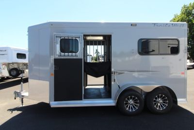 New 2027 Trails West Royale Plus Warmblood 2 Horse Trailer - Grey Paint - 2 Escape Doors - No Mangers