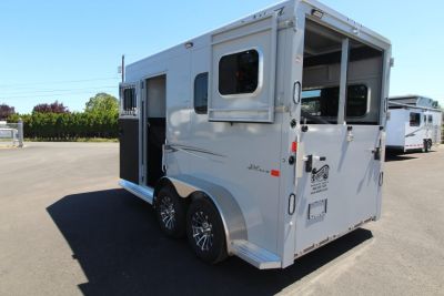New 2027 Trails West Royale Plus Warmblood 2 Horse Trailer - Grey Paint - 2 Escape Doors - No Mangers