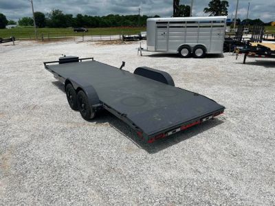 New 2026 Lamar Trailers 83 x 22 TANDEM CH W/ 2' DOVE/ SLIDE IN RAMPS/ REMOVABLE FENDERS/ STEEL FLOOR