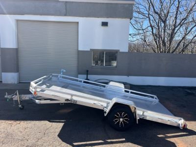 New 2026 Black Rhino 7x14' aluminum tilt utility trailer ATV Trailer