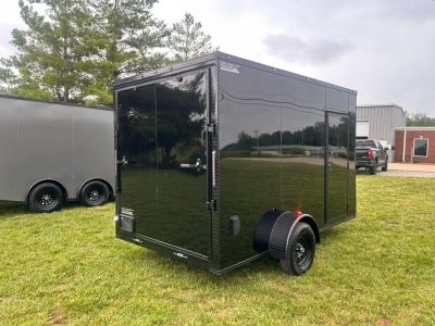 New 2026 7X12 Enclosed Trailer-3500LB Single Axle-7'ft Interior-Black Poly-Blackout