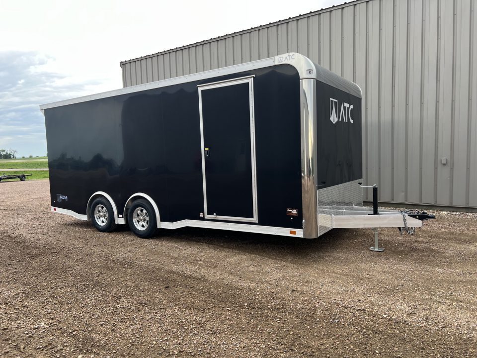 Used 2023 ATC Raven 101x20 Aluminum Enclosed Carhauler Trailer