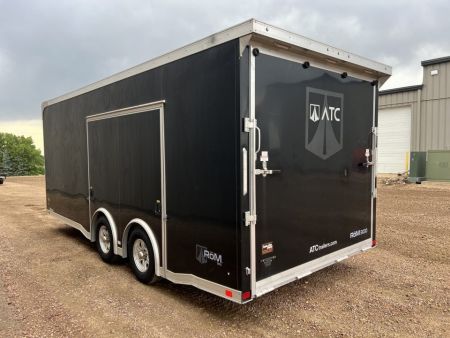 Used 2023 ATC Raven 101x20 Aluminum Enclosed Carhauler Trailer