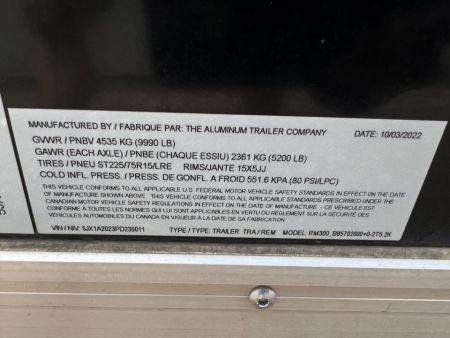 Used 2023 ATC Raven 101x20 Aluminum Enclosed Carhauler Trailer