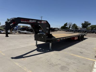 New 💥 NEW 2026 BUCKSHOT 102" X 36' GOOSENECK HYDRAULIC DOVETAIL FLATBED EQUIPMENT TRAILER 💥