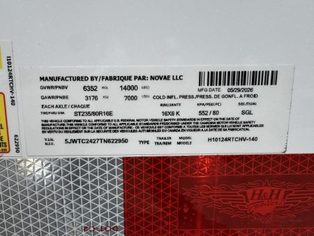 New 2026 H&H Trailers H10124RTCHV Cargo / Enclosed Trailer
