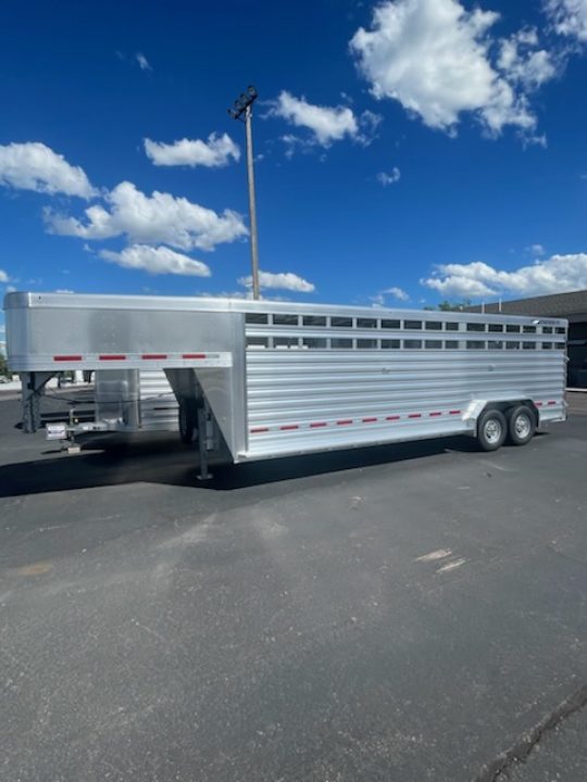 New 2026 Featherlite Trailers 8127 7.5x24 Stock Trailer
