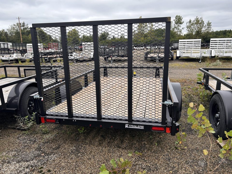 New 2027 HTC 6 X 10 FT STEEL UTILITY TRAILER SPRING ASSIST GATE LED LIGHTS