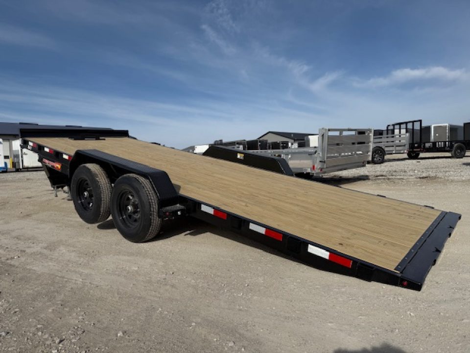 New 2027 H&H Black Steel 82"x20' 10k Electric Tilt Speed Loader Car Hauler Trailer
