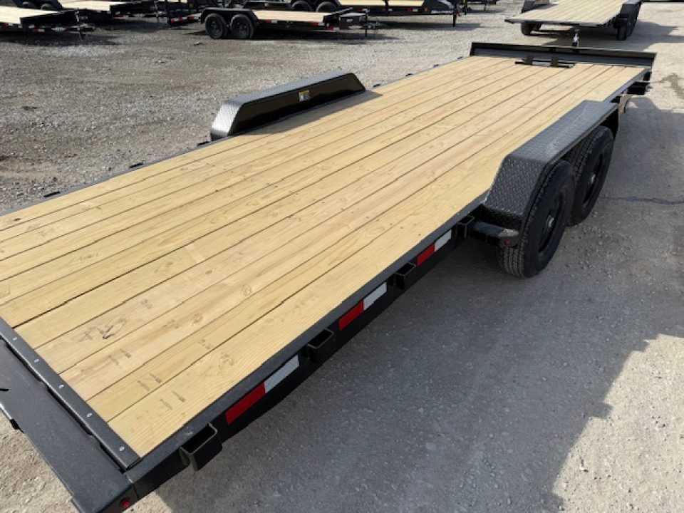 New 2027 H&H Black Steel 82"x20' 10k Electric Tilt Speed Loader Car Hauler Trailer