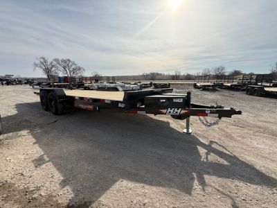 New 2027 H&H Black Steel 82"x20' 10k Electric Tilt Speed Loader Car Hauler Trailer
