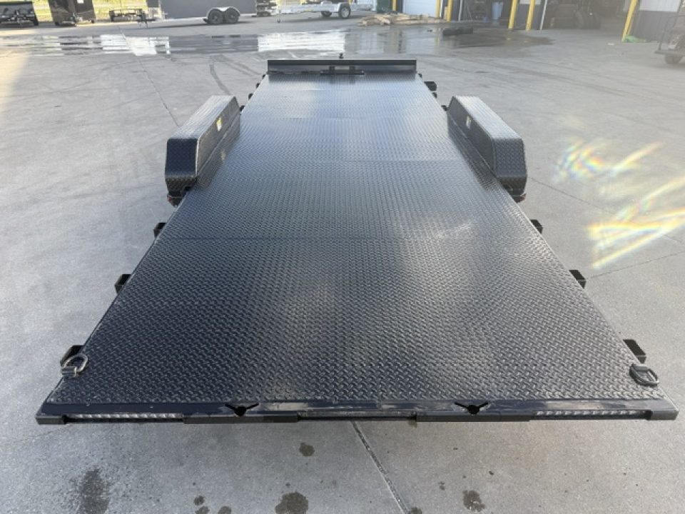 New 2027 H&H Black Steel 82"x20' 10k Electric Tilt Speed Loader Car Hauler Trailer