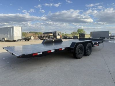 New 2027 H&H Black Steel 82"x20' 10k Electric Tilt Speed Loader Car Hauler Trailer