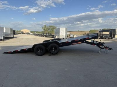 New 2027 H&H Black Steel 82"x20' 10k Electric Tilt Speed Loader Car Hauler Trailer