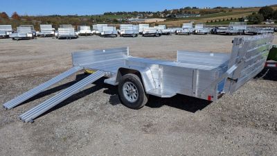 New 2027 Aluma 6'9" x 14 Heavy SR Aluminum Utility Trailer w/ 4400# Braking Axle!