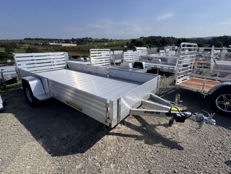 New 2027 Aluma 6'9" x 14 Heavy SR Aluminum Utility Trailer w/ 4400# Braking Axle!