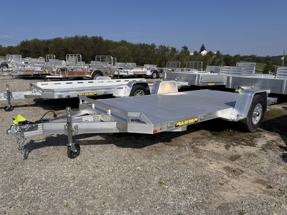 New 2027 Aluma 6'10" x 14' HD Single Axle Utility Trailer w/ Underbody Ramps
