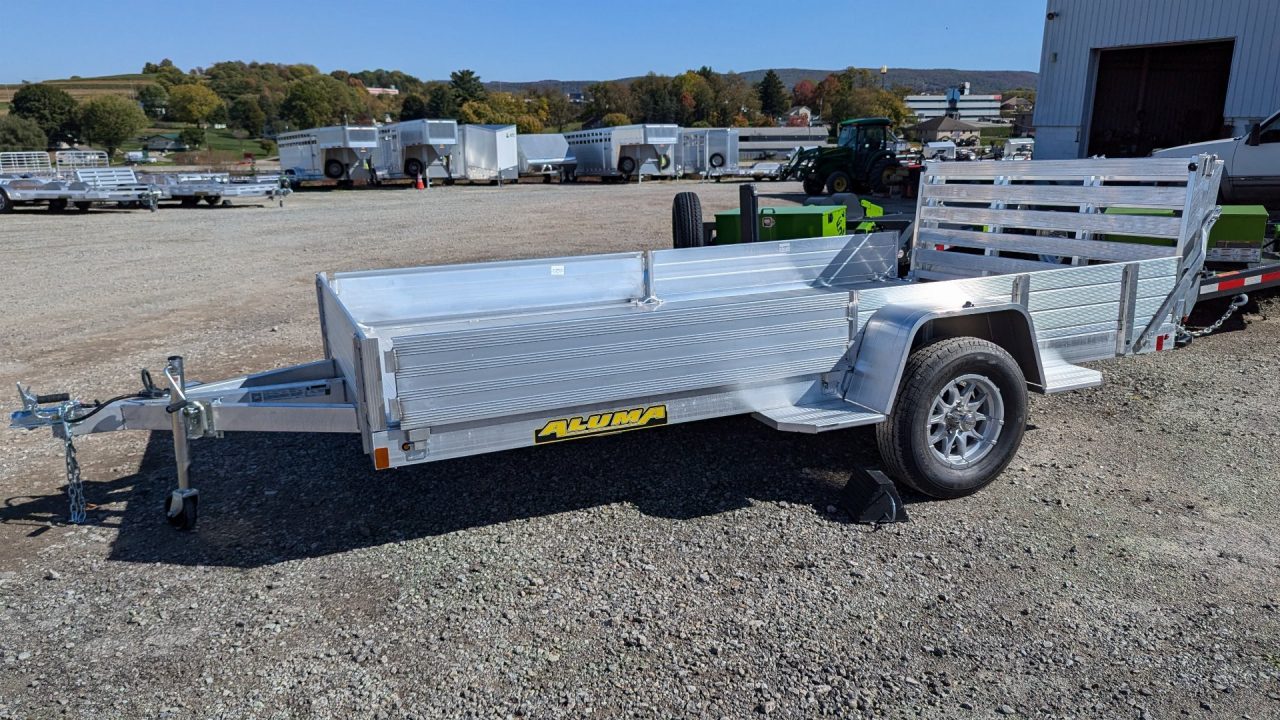 New 2027 Aluma 6'9" x 15 Heavy SR Aluminum Utility Trailer w/ 4400# Braking Axle!