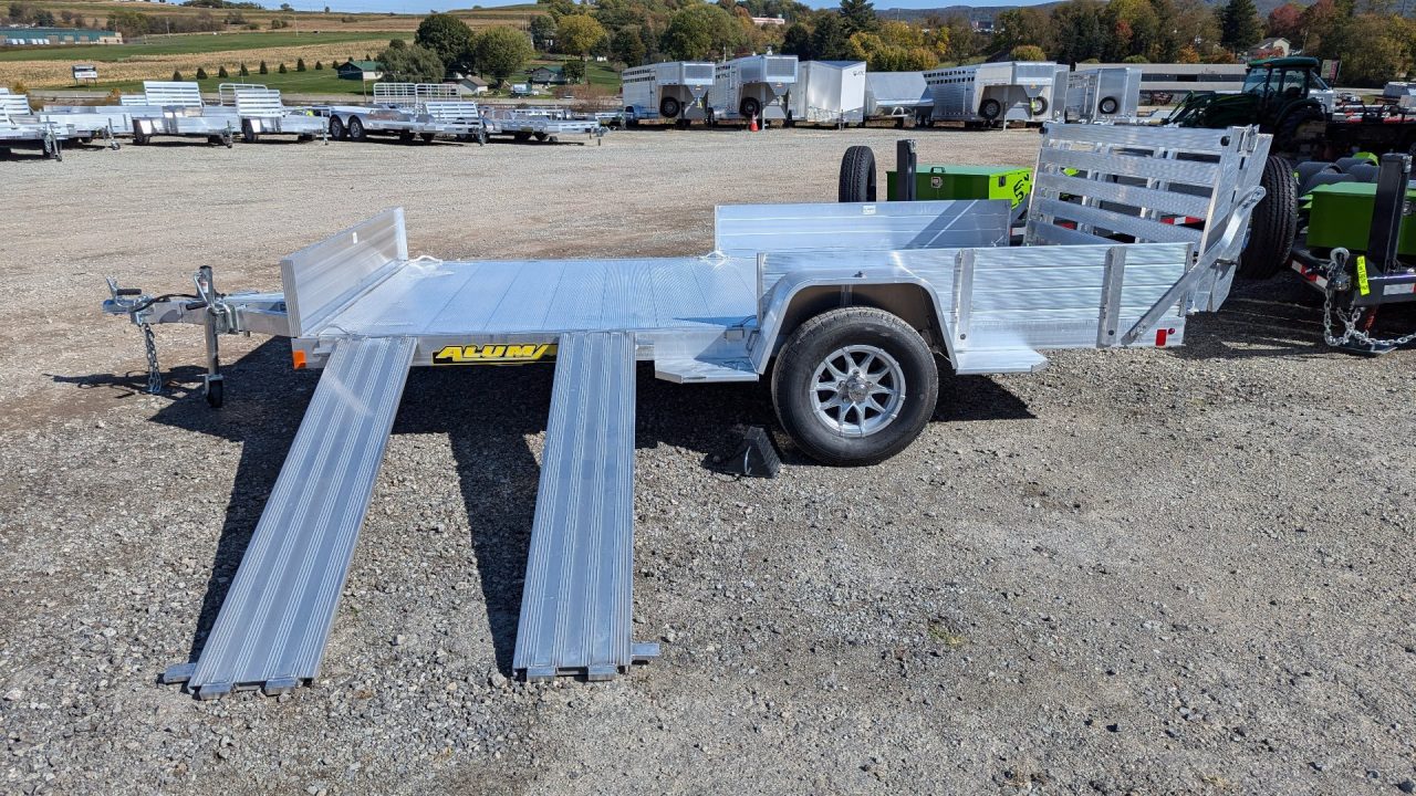New 2027 Aluma 6'9" x 15 Heavy SR Aluminum Utility Trailer w/ 4400# Braking Axle!