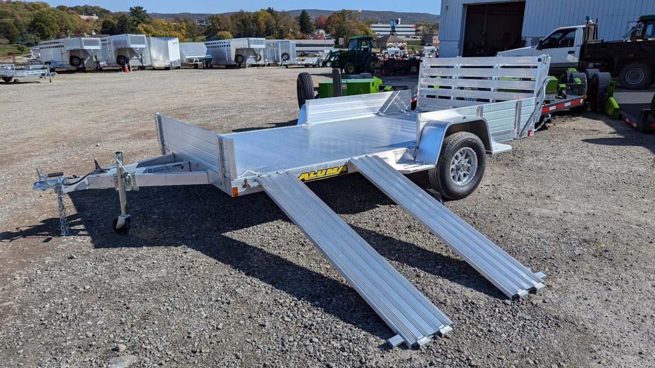 New 2027 Aluma 6'9" x 15 Heavy SR Aluminum Utility Trailer w/ 4400# Braking Axle!