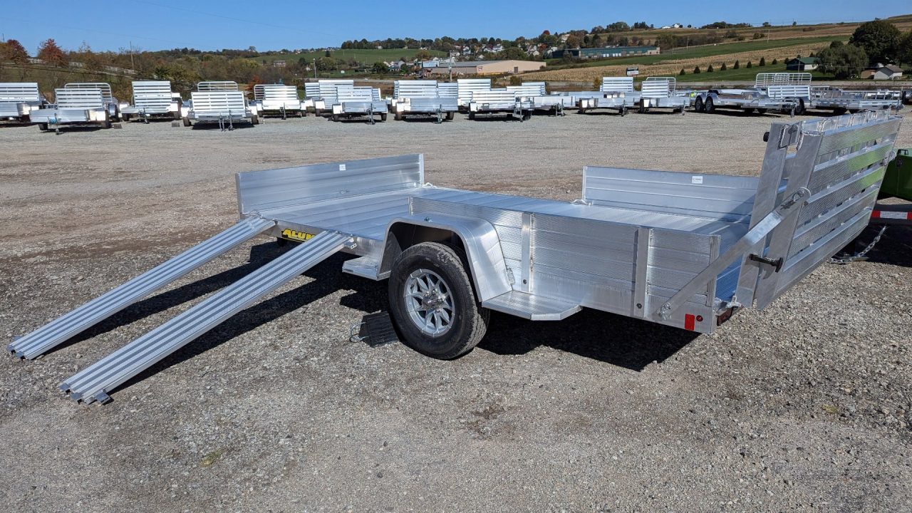 New 2027 Aluma 6'9" x 15 Heavy SR Aluminum Utility Trailer w/ 4400# Braking Axle!