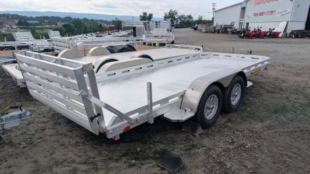 New 2027 Aluma 6'6" x 16' Tandem Axle Utility Trailer w/ Bi-Fold Gate