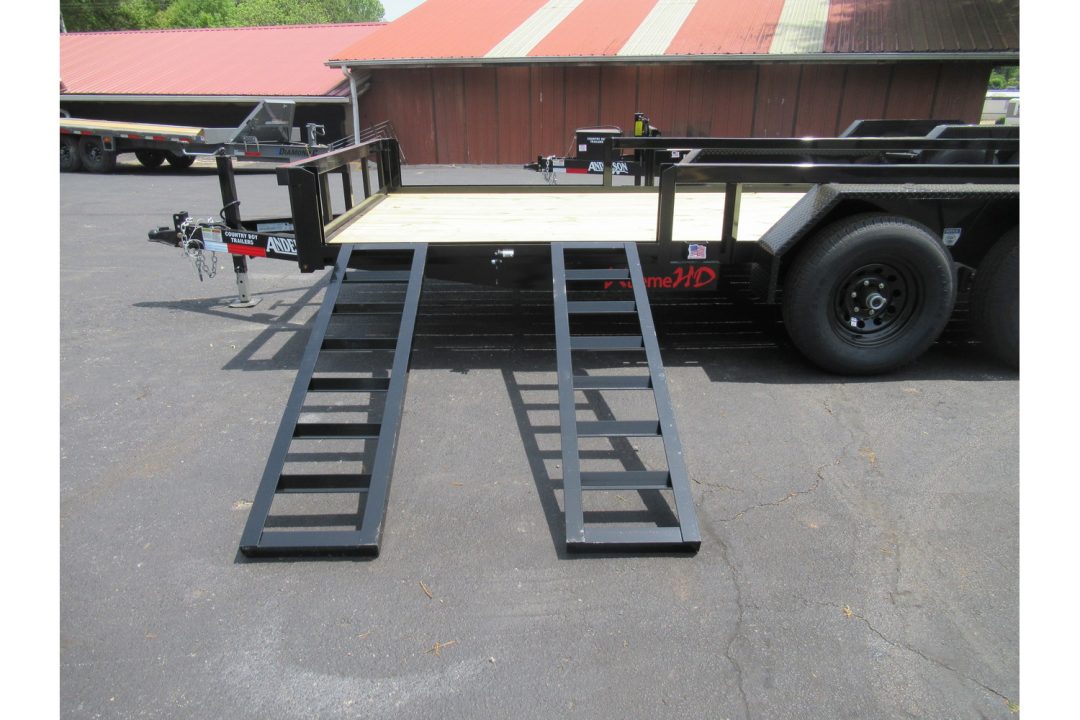 New 2026 Anderson 7x16 Heavy Duty Landscape, 9950 GVWR, Ramp Gate, Side Ramps