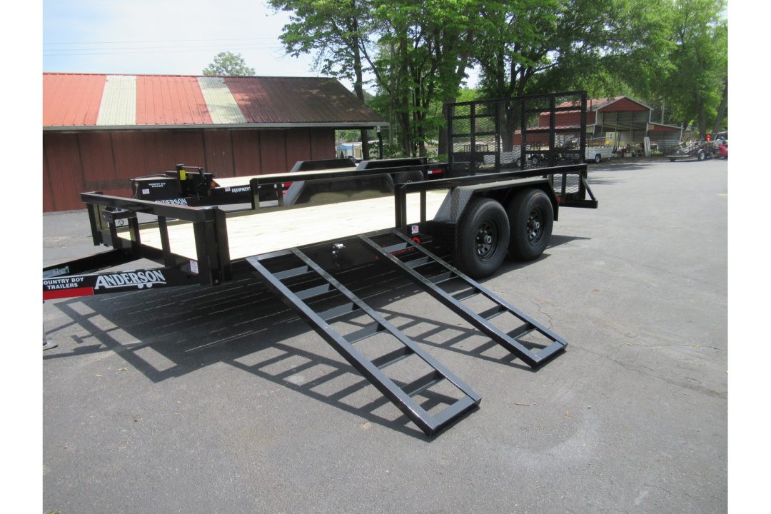 New 2026 Anderson 7x16 Heavy Duty Landscape, 9950 GVWR, Ramp Gate, Side Ramps
