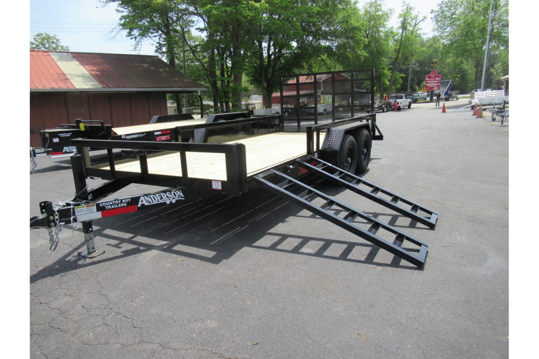 New 2026 Anderson 7x16 Heavy Duty Landscape, 9950 GVWR, Ramp Gate, Side Ramps