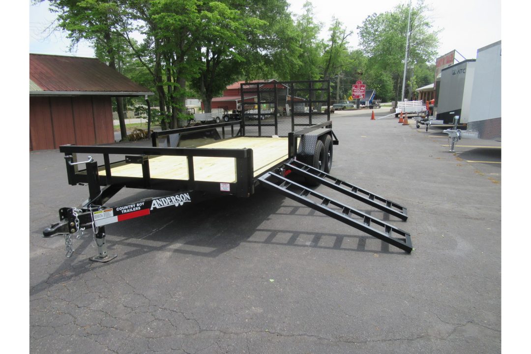 New 2026 Anderson 7x16 Heavy Duty Landscape, 9950 GVWR, Ramp Gate, Side Ramps