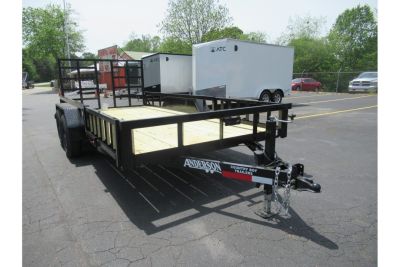 New 2026 Anderson 7x16 Heavy Duty Landscape, 9950 GVWR, Ramp Gate, Side Ramps