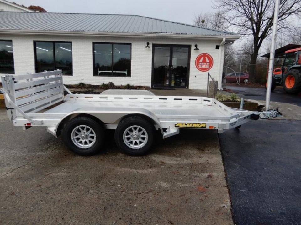 New 2027 Aluma 78"x12' Utility, 7" Sides, Bi-Fold Tailgate 7812BT