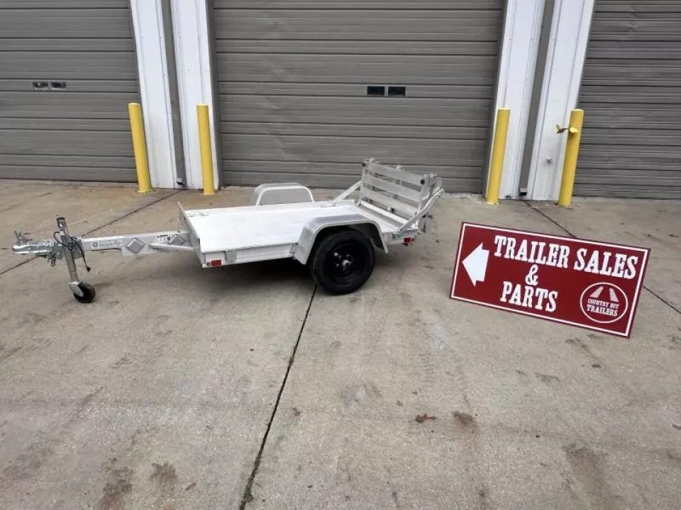 New 2027 Aluma 4'x6' Utility, w/Bi-fold Ramp Gate 486S-BT