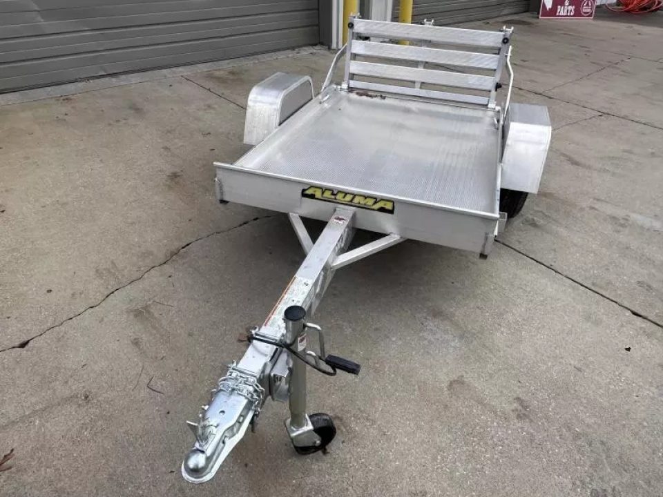 New 2027 Aluma 4'x6' Utility, w/Bi-fold Ramp Gate 486S-BT