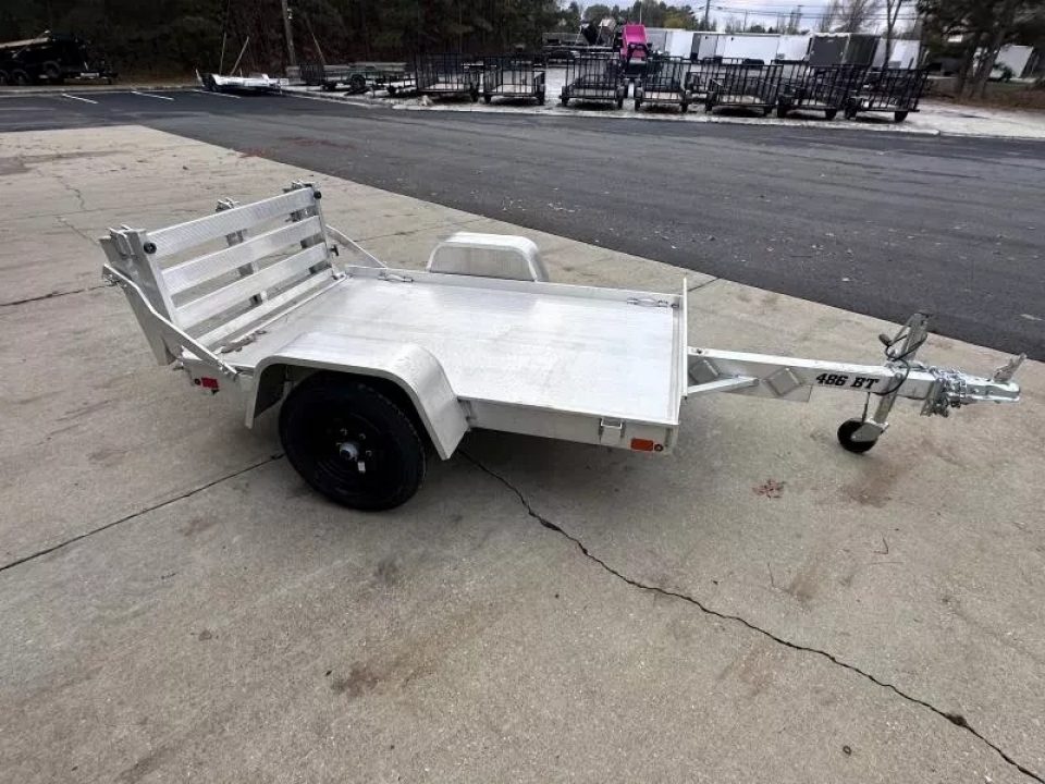 New 2027 Aluma 4'x6' Utility, w/Bi-fold Ramp Gate 486S-BT